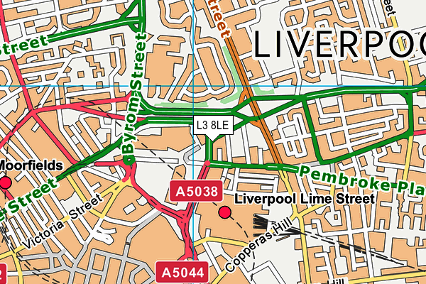 L3 8LE map - OS VectorMap District (Ordnance Survey)