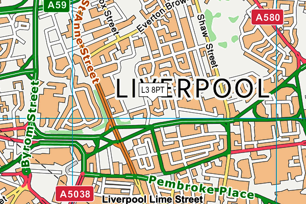 L3 8PT map - OS VectorMap District (Ordnance Survey)