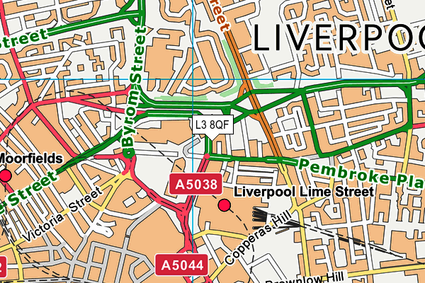 L3 8QF map - OS VectorMap District (Ordnance Survey)