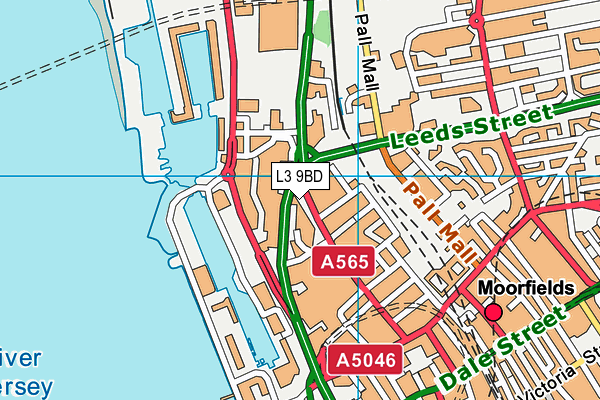 The Ark Health And Fitness map (L3 9BD) - OS VectorMap District (Ordnance Survey)