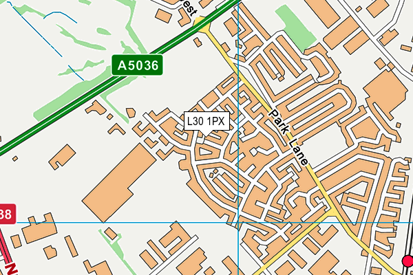 L30 1PX map - OS VectorMap District (Ordnance Survey)