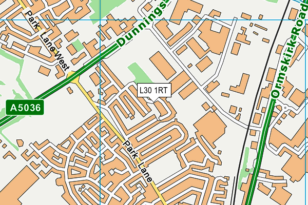 L30 1RT map - OS VectorMap District (Ordnance Survey)