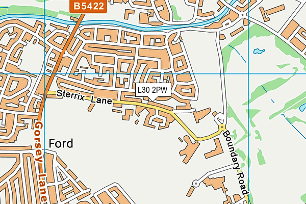 L30 2PW map - OS VectorMap District (Ordnance Survey)