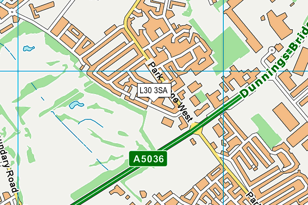 Our Lady of Walsingham Primary School map (L30 3SA) - OS VectorMap District (Ordnance Survey)
