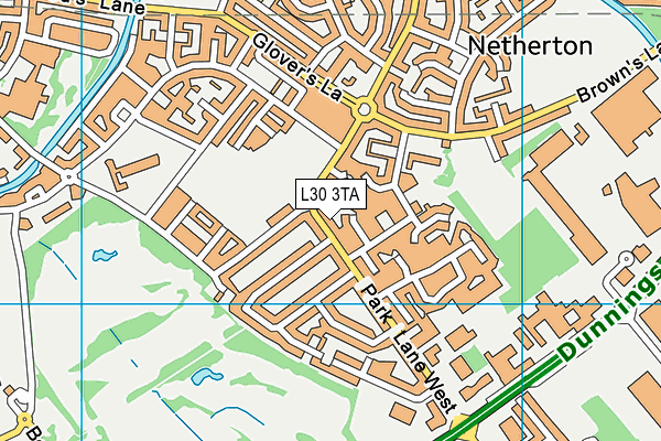 L30 3TA map - OS VectorMap District (Ordnance Survey)