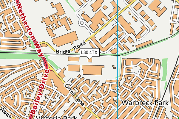 L30 4TX map - OS VectorMap District (Ordnance Survey)