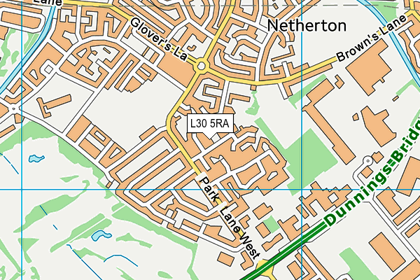 L30 5RA map - OS VectorMap District (Ordnance Survey)