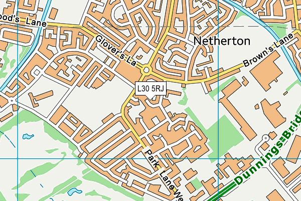 L30 5RJ map - OS VectorMap District (Ordnance Survey)