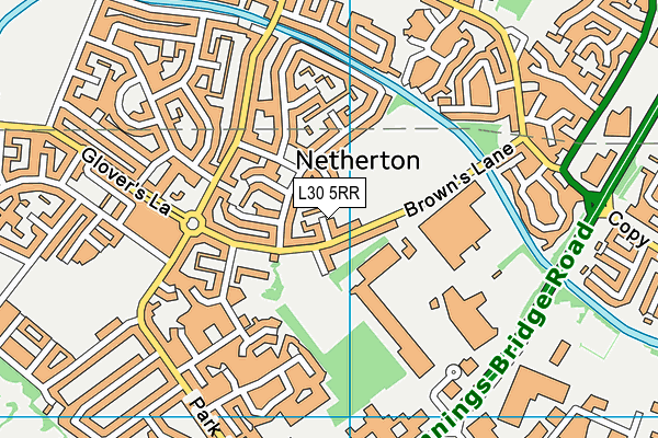 L30 5RR map - OS VectorMap District (Ordnance Survey)