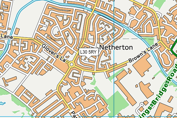 L30 5RY map - OS VectorMap District (Ordnance Survey)