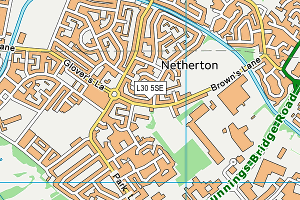 L30 5SE map - OS VectorMap District (Ordnance Survey)