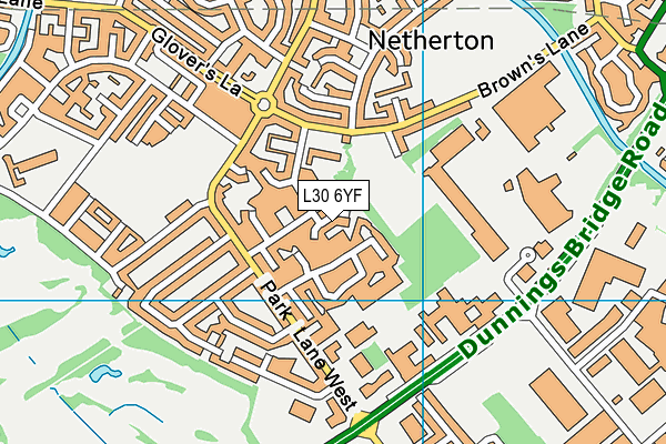 L30 6YF map - OS VectorMap District (Ordnance Survey)