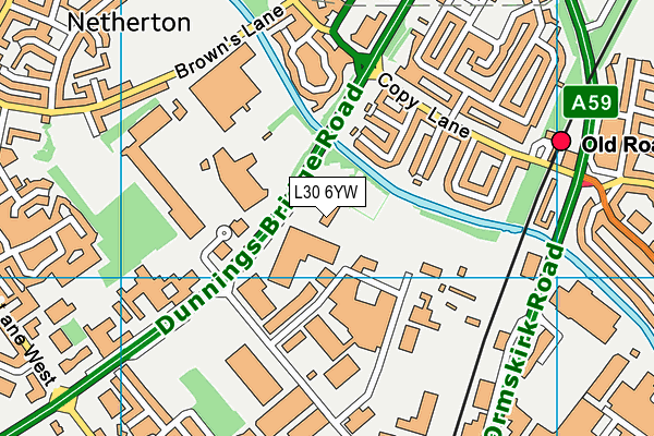 L30 6YW map - OS VectorMap District (Ordnance Survey)