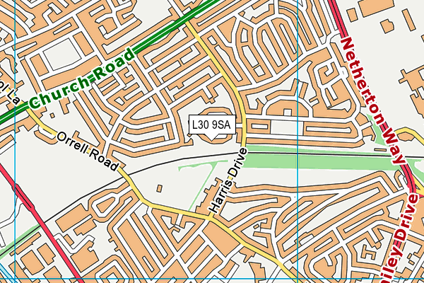 L30 9SA map - OS VectorMap District (Ordnance Survey)