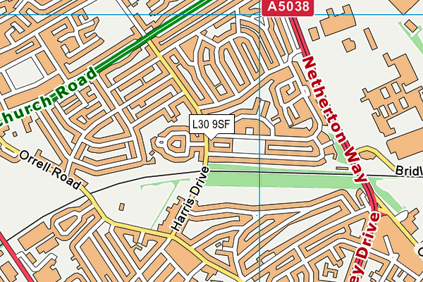 L30 9SF map - OS VectorMap District (Ordnance Survey)
