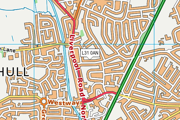 L31 0AN map - OS VectorMap District (Ordnance Survey)