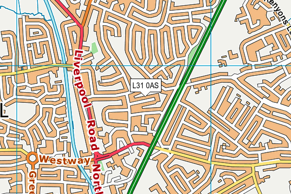 L31 0AS map - OS VectorMap District (Ordnance Survey)