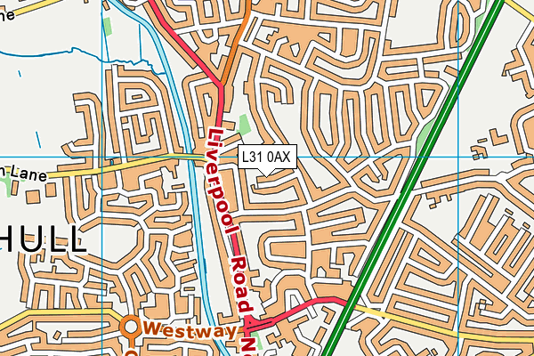 L31 0AX map - OS VectorMap District (Ordnance Survey)