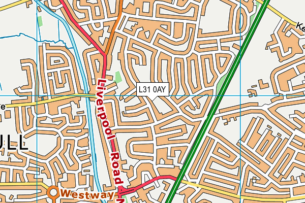 L31 0AY map - OS VectorMap District (Ordnance Survey)