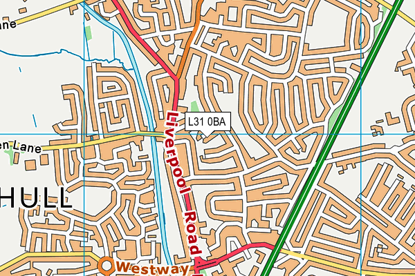 L31 0BA map - OS VectorMap District (Ordnance Survey)