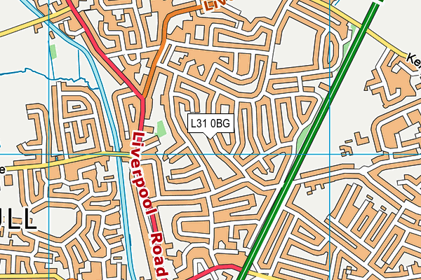 L31 0BG map - OS VectorMap District (Ordnance Survey)