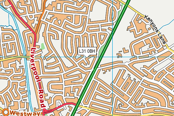 L31 0BH map - OS VectorMap District (Ordnance Survey)