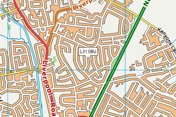 L31 0BU map - OS VectorMap District (Ordnance Survey)