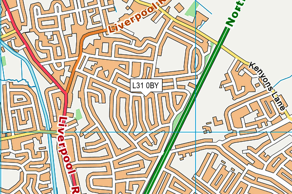L31 0BY map - OS VectorMap District (Ordnance Survey)