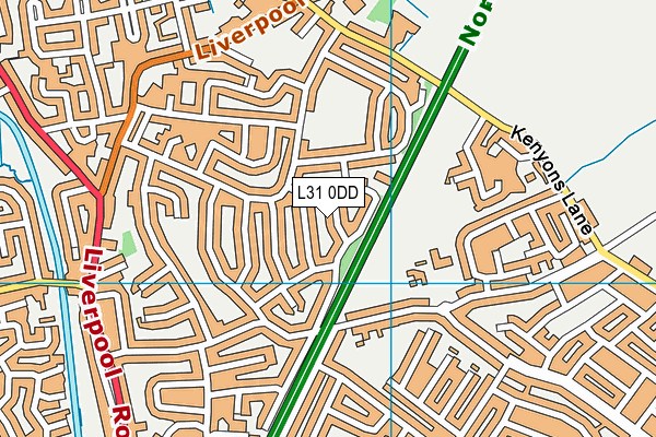 L31 0DD map - OS VectorMap District (Ordnance Survey)