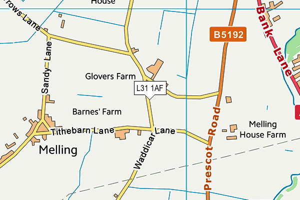 L31 1AF map - OS VectorMap District (Ordnance Survey)