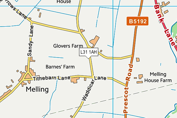 L31 1AH map - OS VectorMap District (Ordnance Survey)