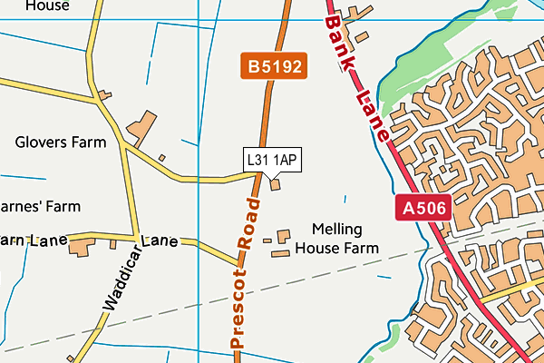 L31 1AP map - OS VectorMap District (Ordnance Survey)