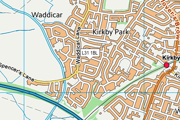 L31 1BL map - OS VectorMap District (Ordnance Survey)