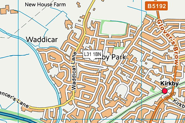 L31 1BN map - OS VectorMap District (Ordnance Survey)