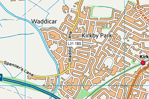 L31 1BS map - OS VectorMap District (Ordnance Survey)