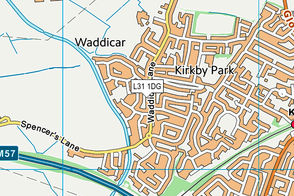 L31 1DG map - OS VectorMap District (Ordnance Survey)