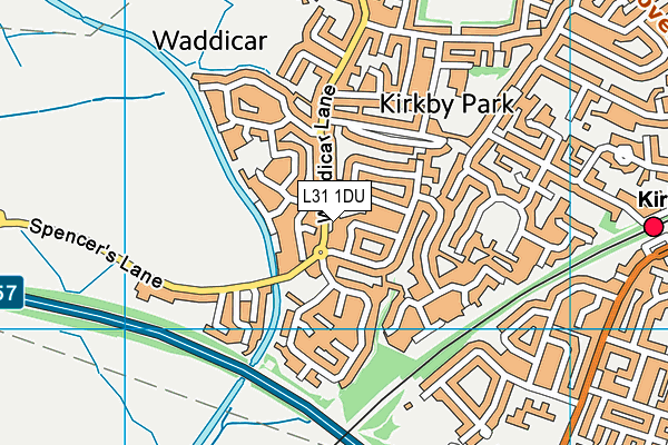 L31 1DU map - OS VectorMap District (Ordnance Survey)