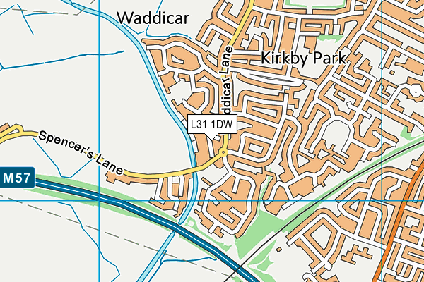 L31 1DW map - OS VectorMap District (Ordnance Survey)