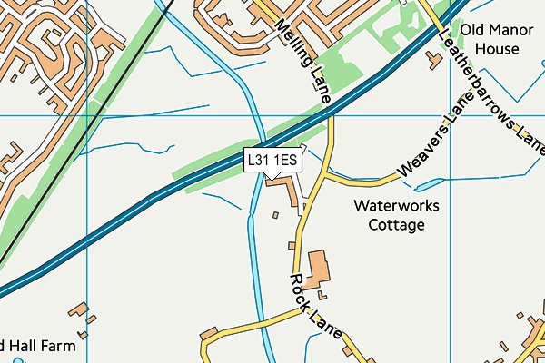 L31 1ES map - OS VectorMap District (Ordnance Survey)
