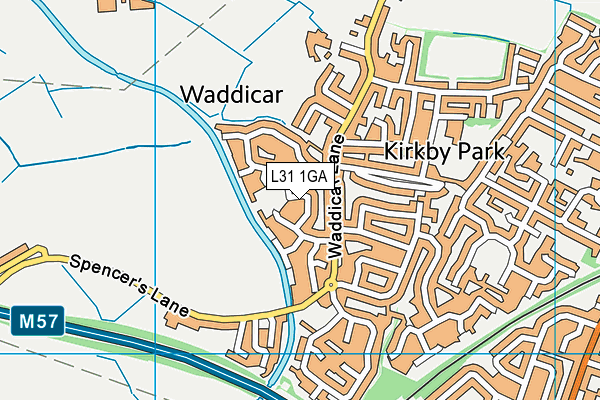 L31 1GA map - OS VectorMap District (Ordnance Survey)