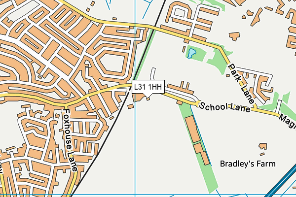 Ashworth Hospital South (Closed) map (L31 1HH) - OS VectorMap District (Ordnance Survey)