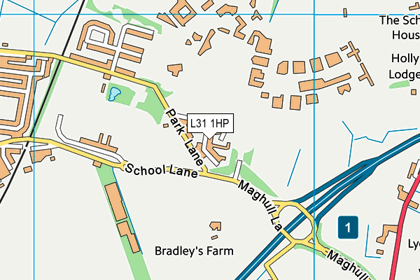 L31 1HP map - OS VectorMap District (Ordnance Survey)