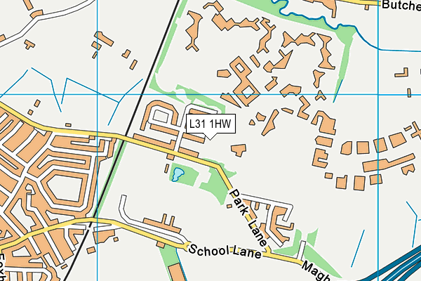 L31 1HW map - OS VectorMap District (Ordnance Survey)