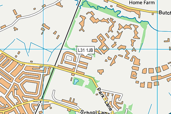 Ashworth Hospital North map (L31 1JB) - OS VectorMap District (Ordnance Survey)