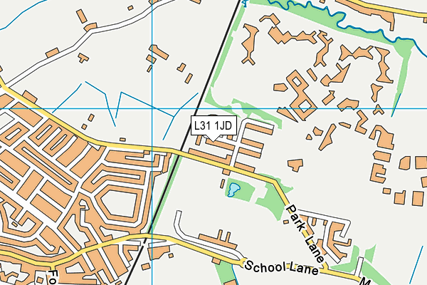 Old Hospital Ground map (L31 1JD) - OS VectorMap District (Ordnance Survey)