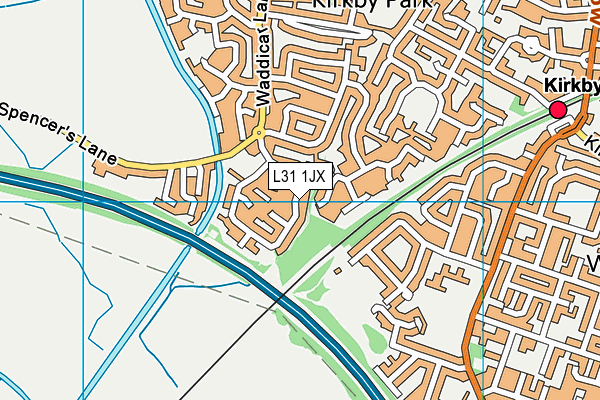 L31 1JX map - OS VectorMap District (Ordnance Survey)