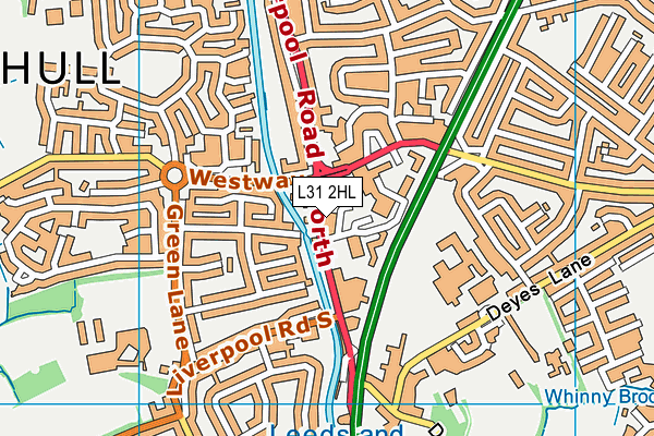 L31 2HL map - OS VectorMap District (Ordnance Survey)