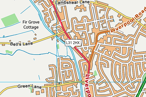 L31 2HX map - OS VectorMap District (Ordnance Survey)