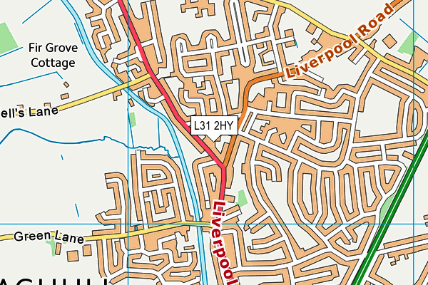 L31 2HY map - OS VectorMap District (Ordnance Survey)