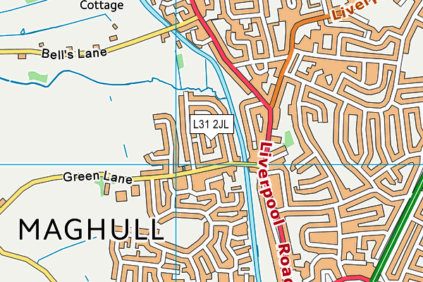 L31 2JL map - OS VectorMap District (Ordnance Survey)